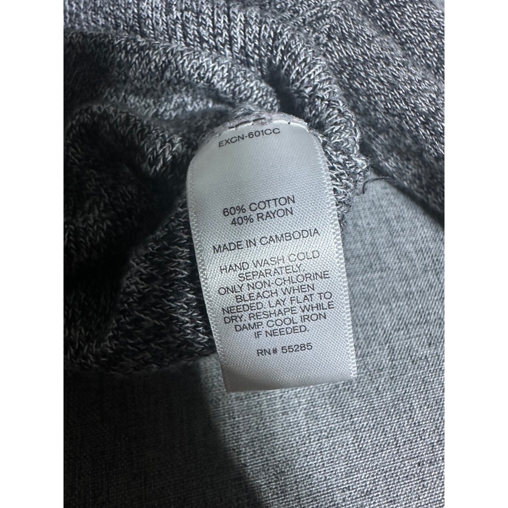 Express Womens Marled Grey Crew Neck Pullover Sweater Size M Cotton Blend - Picture 4 of 4